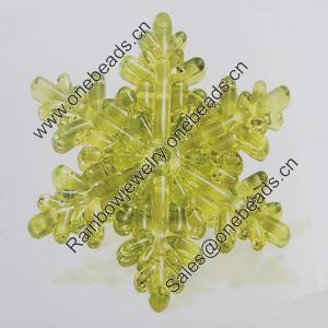 Transparent Acrylic Beads. Fashion Jewelry Findings. Flower 65mm Sold by Bag