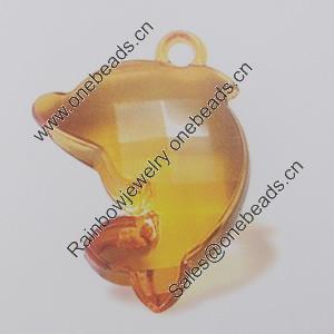 Transparent Acrylic Pendant. Fashion Jewelry Findings. Animal 27x21mm Slod by Bag
