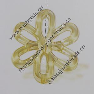 Transparent Acrylic Beads. Fashion Jewelry Findings. Flower 31x29mm Sold by Bag