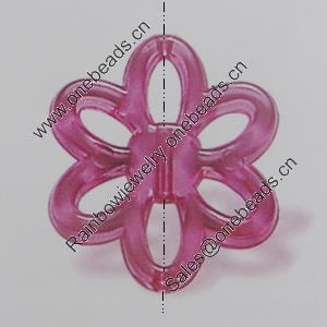 Transparent Acrylic Beads. Fashion Jewelry Findings. Flower 24x22mm Sold by Bag