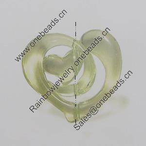 Transparent Acrylic Beads. Fashion Jewelry Findings. Heart 26x29mm Sold by Bag