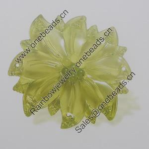 Transparent Acrylic Connector. Fashion Jewelry Findings. Flower 46x52mm Sold by Bag