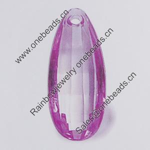 Transparent Acrylic Pendant. Fashion Jewelry Findings. Teardrop 27x12mm Slod by Bag
