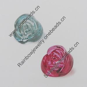 Transparent Acrylic Cabochons. Fashion Jewelry Findings. Flower 10mm Slod by Bag