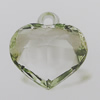 Transparent Acrylic Pendant. Fashion Jewelry Findings. Heart 22mm Slod by Bag