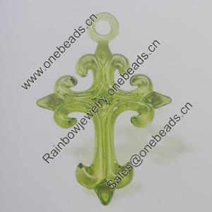 Transparent Acrylic Pendant. Fashion Jewelry Findings. Cross 44x30mm Slod by Bag