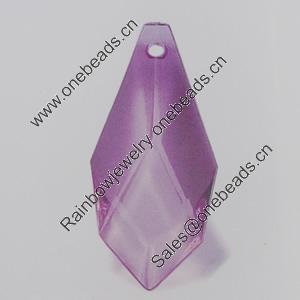 Transparent Acrylic Pendant. Fashion Jewelry Findings. 37x17mm Slod by Bag