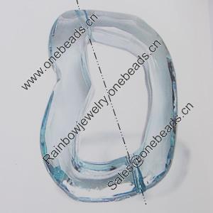 Transparent Acrylic Beads. Fashion Jewelry Findings. 39x27mm Sold by Bag
