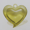 Transparent Acrylic Pendant. Fashion Jewelry Findings. Heart 43x39mm Slod by Bag
