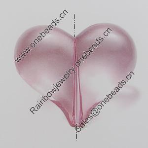 Transparent Acrylic Beads. Fashion Jewelry Findings. Heart 30x36mm Sold by Bag