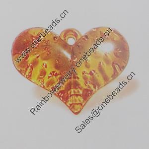 Transparent Acrylic Pendant. Fashion Jewelry Findings. Heart 19x25mm Slod by Bag