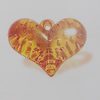 Transparent Acrylic Pendant. Fashion Jewelry Findings. Heart 19x25mm Slod by Bag