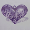 Transparent Acrylic Pendant. Fashion Jewelry Findings. Heart 53x39mm Slod by Bag