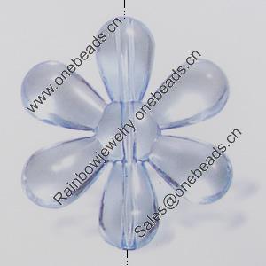 Transparent Acrylic Beads. Fashion Jewelry Findings. Flower 34mm Sold by Bag