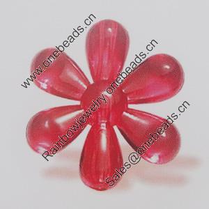 Transparent Acrylic Beads. Fashion Jewelry Findings. Flower 23mm Sold by Bag