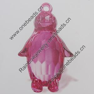 Transparent Acrylic Pendant. Fashion Jewelry Findings. Animal 30x48mm Slod by Bag