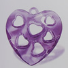 Transparent Acrylic Pendant. Fashion Jewelry Findings. Heart 38x37mm Slod by Bag