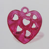 Transparent Acrylic Pendant. Fashion Jewelry Findings. Heart 26mm Slod by Bag