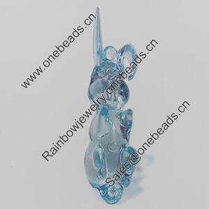 Transparent Acrylic Pendant. Fashion Jewelry Findings. Animal 52x15mm Slod by Bag