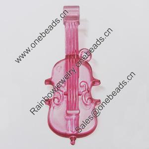 Transparent Acrylic Pendant. Fashion Jewelry Findings. Musical instrument 54x22mm Slod by Bag