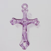 Transparent Acrylic Pendant. Fashion Jewelry Findings. Cross 50x32mm Sold by Bag