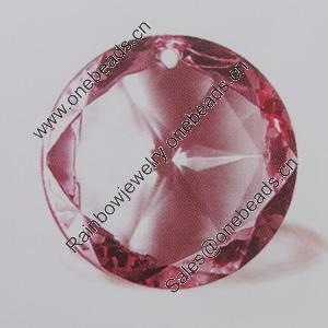 Transparent Acrylic Pendant. Fashion Jewelry Findings. 25mm Sold by Bag