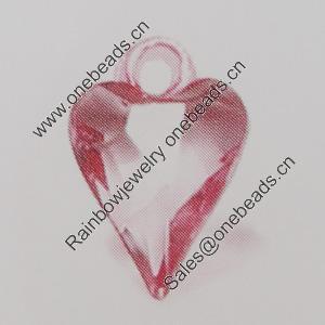 Transparent Acrylic Pendant. Fashion Jewelry Findings. Heart 15x10mm Sold by Bag