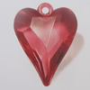 Transparent Acrylic Pendant. Fashion Jewelry Findings. Heart 39x30mm Sold by Bag