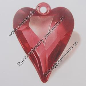 Transparent Acrylic Pendant. Fashion Jewelry Findings. Heart 39x30mm Sold by Bag
