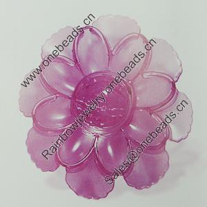 Transparent Acrylic Cabochons. Fashion Jewelry Findings. Flower 47mm Slod by Bag