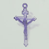 Transparent Acrylic Pendant. Fashion Jewelry Findings. Cross 20x37mm Sold by Bag