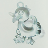 Transparent Acrylic Pendant. Fashion Jewelry Findings. Animal 31x40mm Sold by Bag