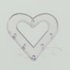 Transparent Acrylic Connector. Fashion Jewelry Findings. Heart 27x25mm Sold by Bag