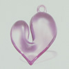 Transparent Acrylic Pendant. Fashion Jewelry Findings. Heart 33x41mm Sold by Bag