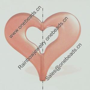 Transparent Acrylic Beads. Fashion Jewelry Findings. Heart 45x50mm Sold by Bag