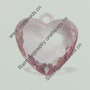 Transparent Acrylic Pendant. Fashion Jewelry Findings. Heart 29x30mm Sold by Bag