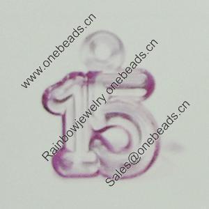 Transparent Acrylic Pendant. Fashion Jewelry Findings. 16x20mm Sold by Bag