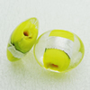 Silver Foil Lampwork Beads, Oblate 20.5mm,10mm Hole:Approx 2mm, Sold by PC