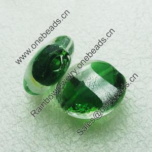 Silver Foil Lampwork Beads, Oblate 20.5mm,10mm Hole:Approx 2mm, Sold by PC