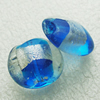 Silver Foil Lampwork Beads, Oblate 20.5mm,10mm Hole:Approx 2mm, Sold by PC