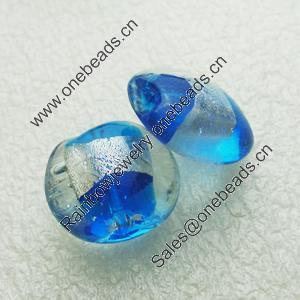 Silver Foil Lampwork Beads, Oblate 20.5mm,10mm Hole:Approx 2mm, Sold by PC