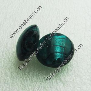 Silver Foil Lampwork Beads, Oblate 20.5mm,10mm Hole:Approx 2mm, Sold by PC