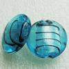 Silver Foil Lampwork Beads, Oblate 20.5mm,10mm Hole:Approx 2mm, Sold by PC