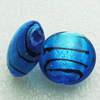 Silver Foil Lampwork Beads, Oblate 20.5mm,10mm Hole:Approx 2mm, Sold by PC