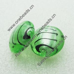 Silver Foil Lampwork Beads, Oblate 20.5mm,10mm Hole:Approx 2mm, Sold by PC