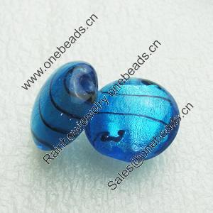 Silver Foil Lampwork Beads, Oblate 20.5mm,10mm Hole:Approx 2mm, Sold by PC