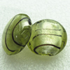 Silver Foil Lampwork Beads, Oblate 20.5mm,10mm Hole:Approx 2mm, Sold by PC