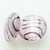 Silver Foil Lampwork Beads, Oblate 20.5mm,10mm Hole:Approx 2mm, Sold by PC