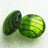 Silver Foil Lampwork Beads, Oblate 20.5mm,10mm Hole:Approx 2mm, Sold by PC