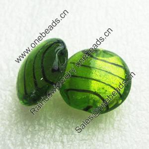 Silver Foil Lampwork Beads, Oblate 20.5mm,10mm Hole:Approx 2mm, Sold by PC